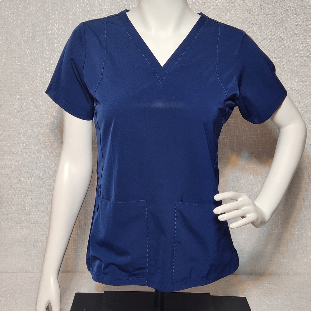 Wonderwink Scrubs Top Blue Fitted Small